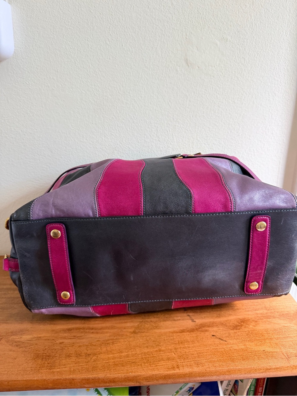 Vintage COACH Madison leather
Ombré purple Sabrina tote bag - Picture 5 of 10